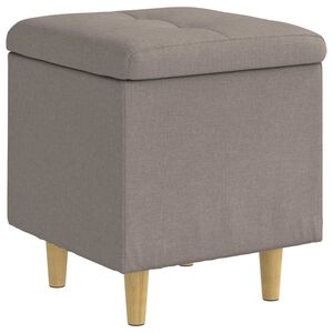 vidaXL Ottoman met Opbergruimte Taupe 40 x 40 x 45 cm Stof