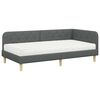 vidaXL Hoekbedframe Donkergrijs 90 x 200 cm Stof