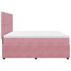 vidaXL Boxspring met matras fluweel roze 180x200 cm