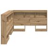 vidaXL Opberghoofdbord met plank Artisan Eiken 120 cm Bewerkt hout
