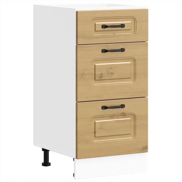 vidaXL Onderkast Kalmar bewerkt hout artisanaal eikenkleur