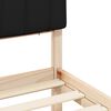 vidaXL Bedframe met Gevoerd Hoofdgedeelte Zwart 75 x 190 cm