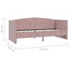 vidaXL Slaapbank met matras en USB fluweel roze 90x200 cm
