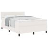 vidaXL Boxspring bed Cr&egrave;me en Wit 203 x 144 x 88 cm Katoenen stof