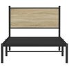 vidaXL Bedframe zonder matras metaal sonoma eikenkleurig 100x200 cm