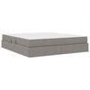 vidaXL Opbergbed met matras met matras Taupe 160 x 200 cm Polyester