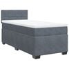 vidaXL Boxspring met matras fluweel donkergrijs 90x190 cm