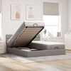 vidaXL Ottoman bed met matrassen 180x200cm stof taupe