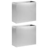 vidaXL Plantenbak 2 st zilver 50 x 20 x 40 cm Gegalvaniseerd staal
