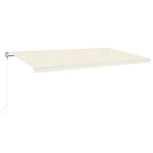 vidaXL Luifel automatisch met LED en windsensor 600x300 cm cr&egrave;mekleur
