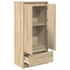 vidaXL Kast met lade 55,5x34x119,5 cm spaanplaat sonoma eikenkleurig
