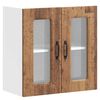vidaXL Keukenbovenkast met glazen deur Kalmar bewerkt hout oud houtkleurig