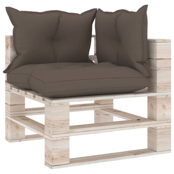 vidaXL 5-delige Loungeset met kussens pallet grenenhout