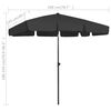 vidaXL Strandparasol 200x125 cm zwart