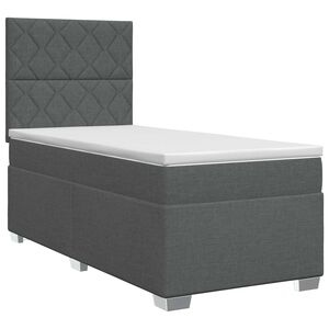 vidaXL Boxspringbed met matras Donkergrijs 80 x 200 cm Stof