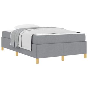 vidaXL Bedframe met matras Lichtgrijs 120 x 190 cm Stof
