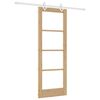 vidaXL Schuifdeur 73,5 x 198,5 cm Massief grenenhout en glas Naturel