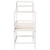 vidaXL Halfhoogslaper met ladder en bedhuis grenenhout wit 90x190 cm
