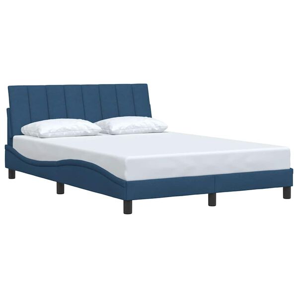 vidaXL Bedframe zonder matras "Hanko" 120x200 cm stof blauw
