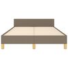 vidaXL Bedframe zonder matras 120x200 cm stof taupe
