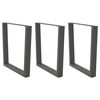 vidaXL Eettafelpoten 3 st V-vormig 90x(72-73,3) cm staal antraciet