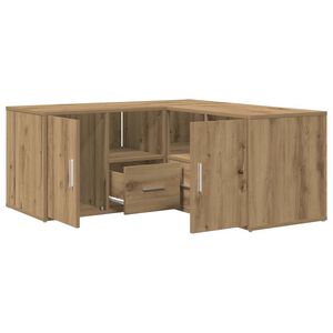 vidaXL Hoekkast 160x40x45 cm bewerkt hout artisanaal eiken