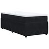 vidaXL Boxspring met matras fluweel zwart 90x190 cm