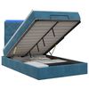 vidaXL Ottoman Bed met Matrassen en LED Donkerblauw 120 x 200 cm