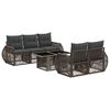 vidaXL Tuinbankenset 6 st Grijs en Donkergrijs poly rattan