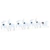 vidaXL LED Rendieren 7 st Zilver 43 x 18 x 66 cm Stof