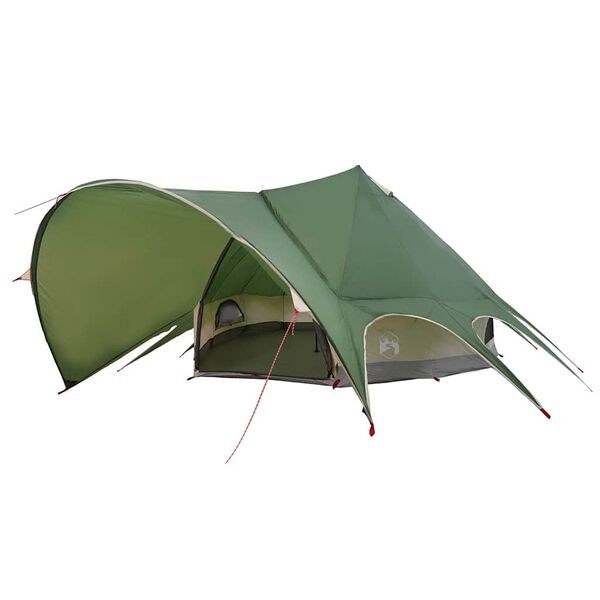 vidaXL Teepee Tent met dak Groen en Grijs 600 x 600 x 347 cm