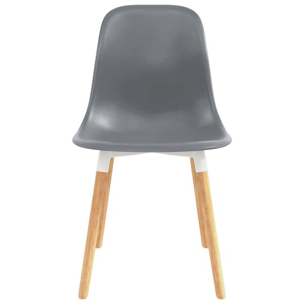 vidaXL Eetkamerstoelen 4 st kunststof grijs