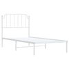 vidaXL Bedframe met hoofdbord metaal wit 90x190 cm