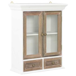 vidaXL Wandkast 49x22x59 cm bewerkt hout wit