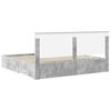 vidaXL Bedframe met hoofdeinde Beton Grijs 200 x 200 cm Bewerkt hout