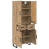 vidaXL Hoge kast Artisan Eiken 69,5 x 34 x 180 cm Bewerkt hout