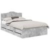 vidaXL Bedframe met lade Beton Grijs 135 x 190 cm Ingenieurshout