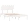vidaXL Bedframe massief hout wit 120x190 cm