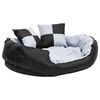 vidaXL Hondenkussen omkeerbaar en wasbaar 85x70x20 cm grijs en zwart