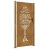 vidaXL Poort 100x175 cm boomontwerp cortenstaal