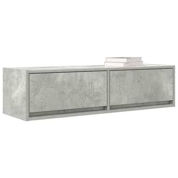 vidaXL TV-kast met lade Betongrijs 100 x 31 x 25,5 cm Bewerkt hout