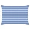 vidaXL Zonneschaduwzeil 3,5 x 5 m HDPE Rechthoekig Blauw en Wit