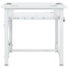 vidaXL Wasmachineverhoger met uittrekbaar schap wit