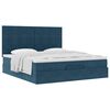 vidaXL Ottoman bed met matrassen 180x200cm fluweel donkerblauw