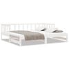 vidaXL Slaapbank met onderschuifbed 90x190 cm massief grenenhout wit