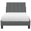vidaXL Bed met matras "Hanko" stof donkergrijs 80x200 cm