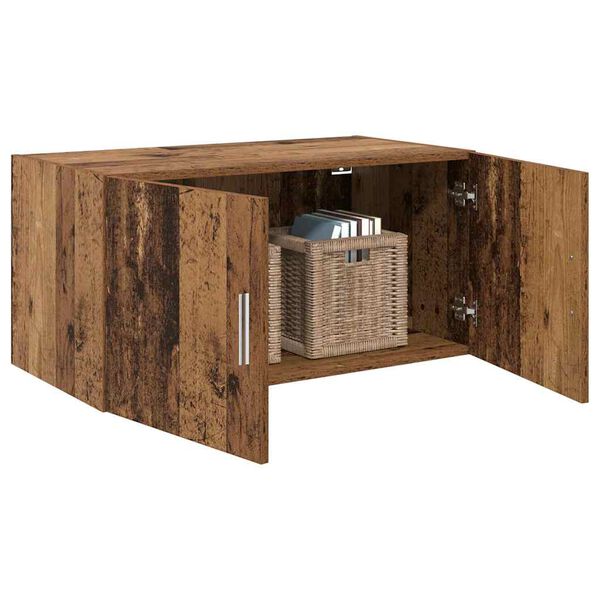 vidaXL Wandkast Wandgemonteerd Oud hout 80 x 42.5 x 40 cm Bewerkt hout