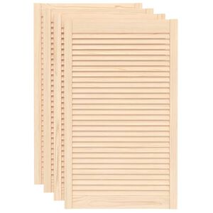 vidaXL Kastdeuren met lamellen 4 st 99,3x59,4 cm massief grenenhout