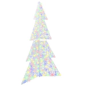 vidaXL Kerstboom met 240 LED Multikleur 180 cm Acryl