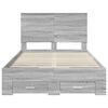 vidaXL Bedframe met hoofdeinde Grijs Sonoma 120 x 190 cm Bewerkt hout